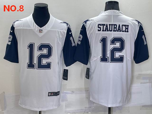 Men's Dallas Cowboys #12 Roger Staubach Jerseys NO.8;